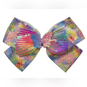 Butterfly Hair bow, Rainbow colors